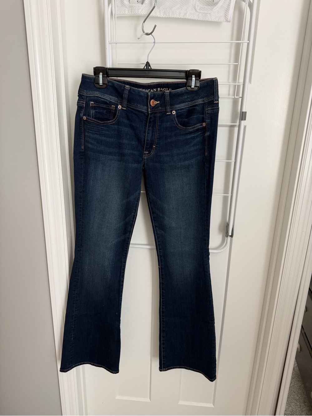 American Eagle Outfitters Indigo Bootcut (Kick Boot) Jeans - Dark Blue Wash